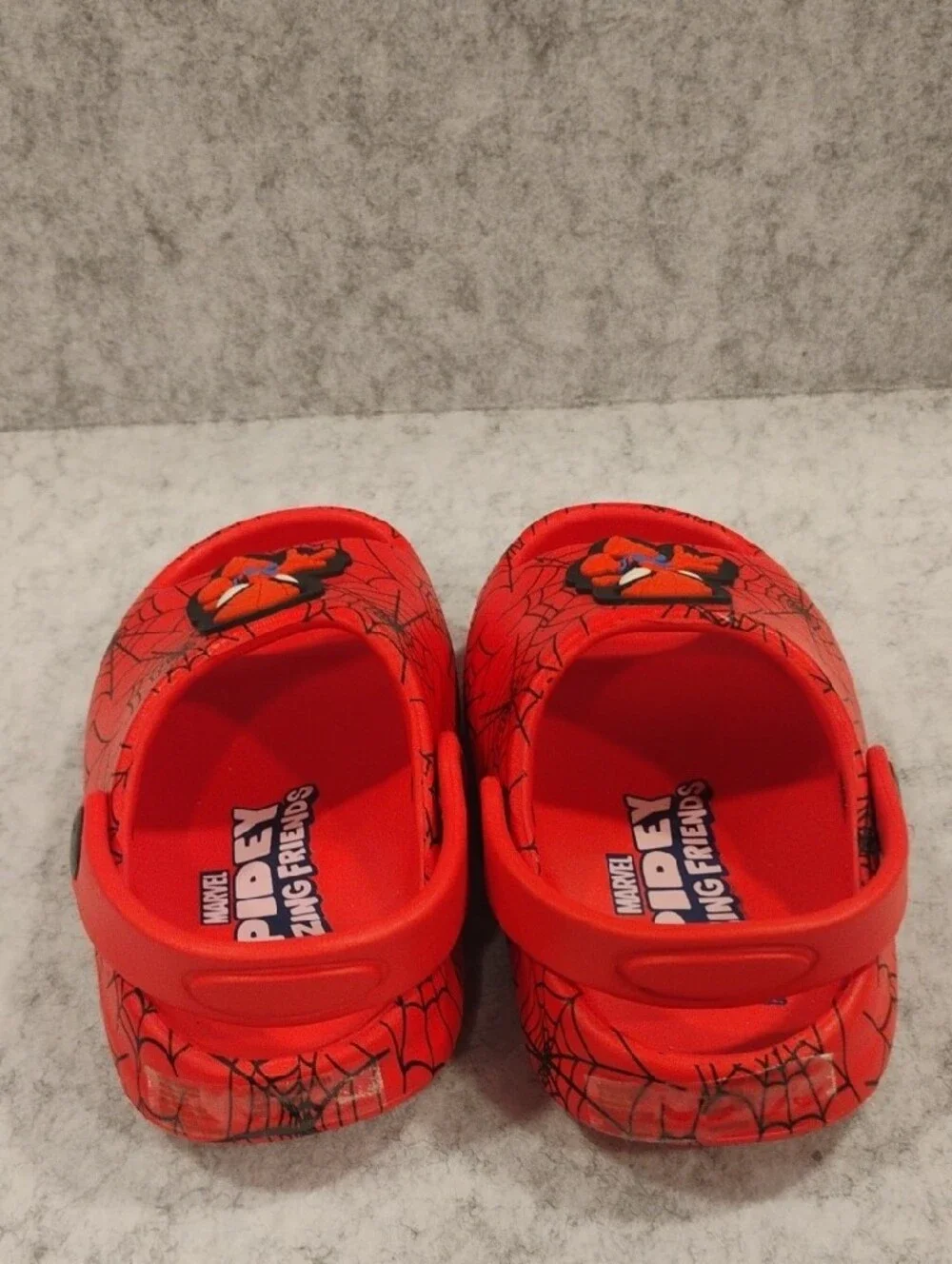 Marvel Red Spider-Man Kids Clog Sandals with Web Graphic